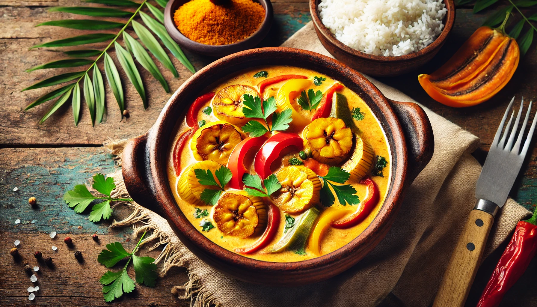 Moqueca Vegana de Banana-da-Terra com Leite de Coco