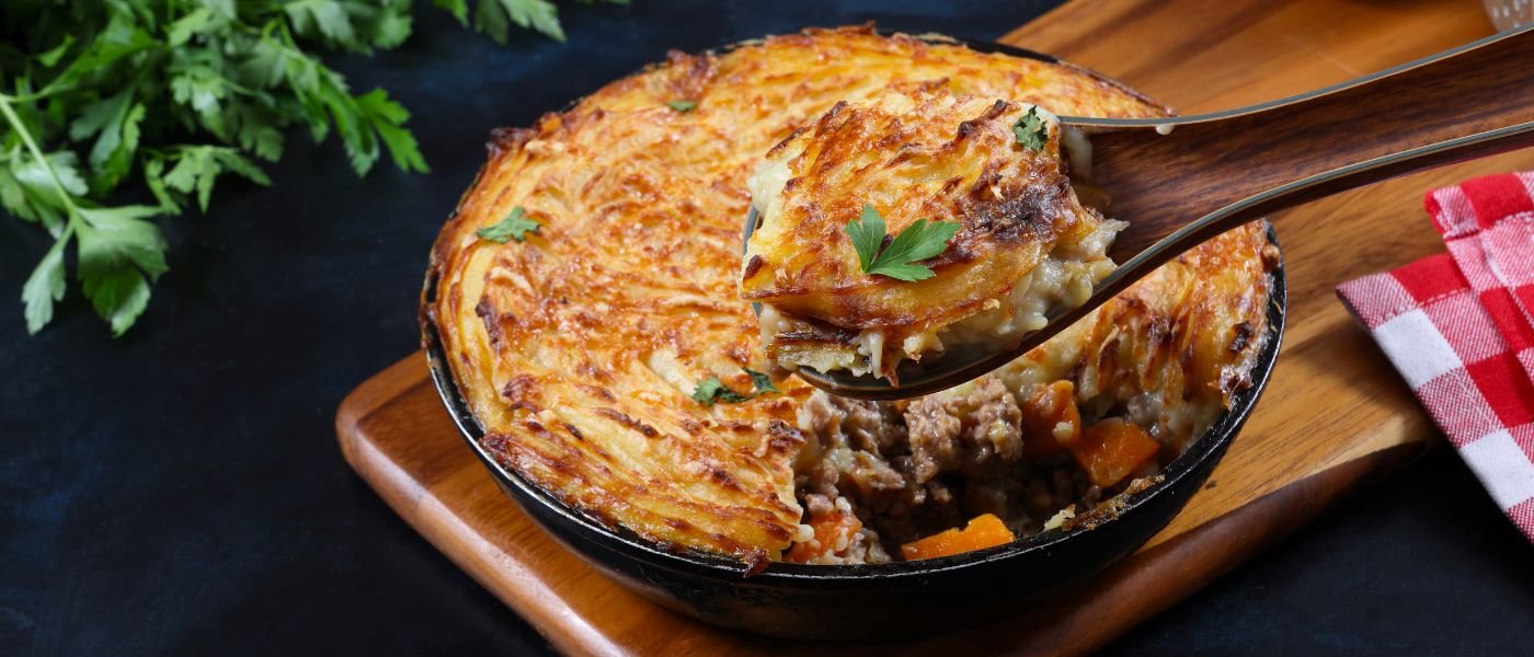 Escondidinho de Carne Seca com Purê de Mandioca