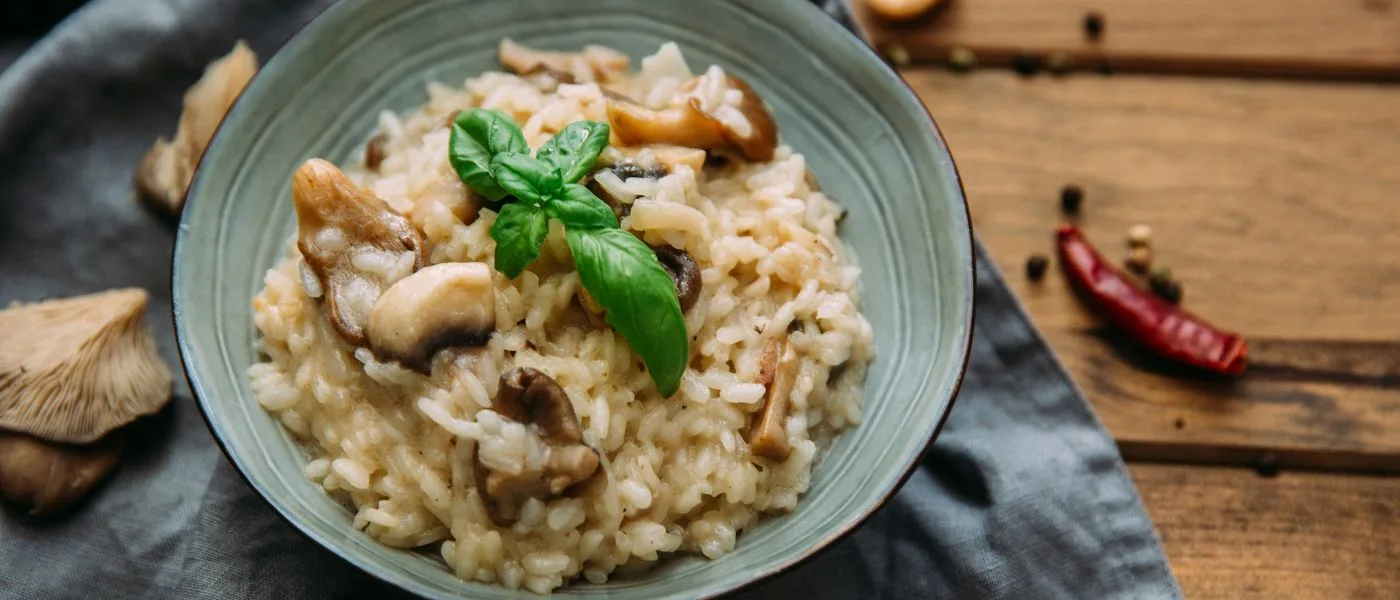 Risoto de Queijo com Cogumelos – Receita de Restaurante em Casa